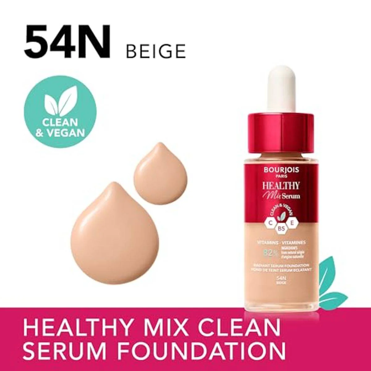 Bourjois Healthy Mix Serum Foundation 54 Beige 30ml - Image 3