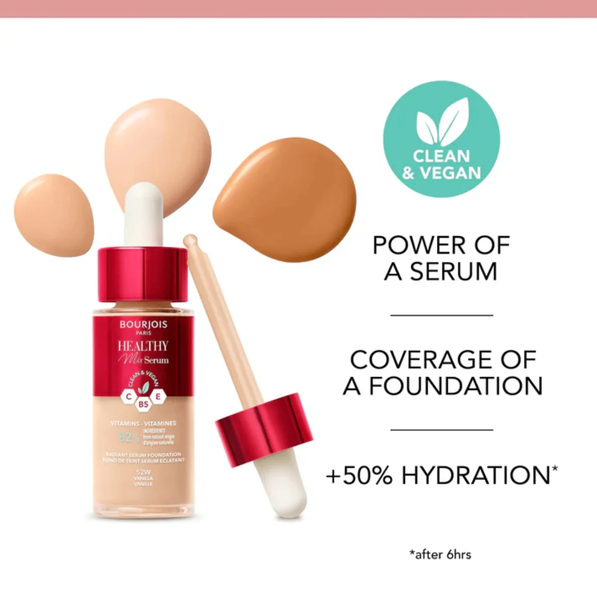 Bourjois Healthy Mix Serum Foundation 54 Beige 30ml - Image 4