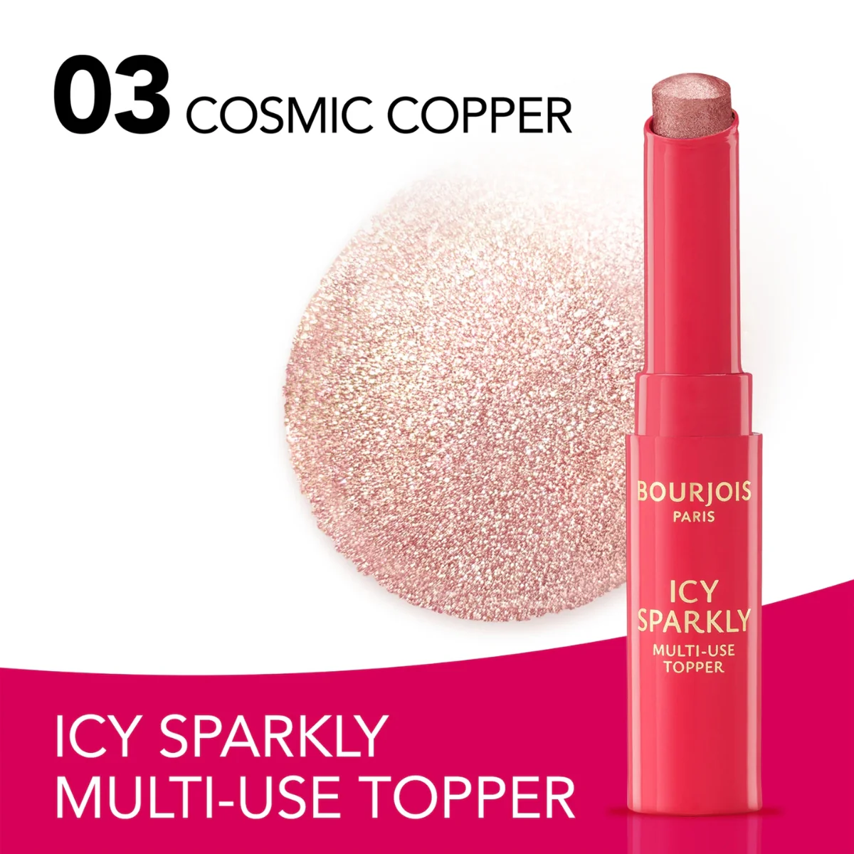 Bourjois Icy Sparkly Multi Use Topper Cosmic Copper 2.5g - Image 4