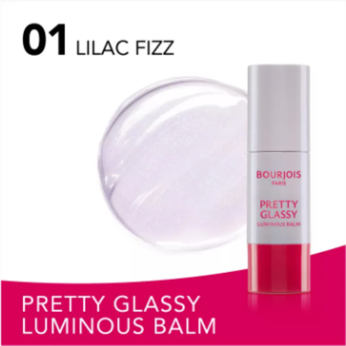Bourjois Pretty Glassy Luminous Balm 01 Lilac Fizz 5g - Image 3