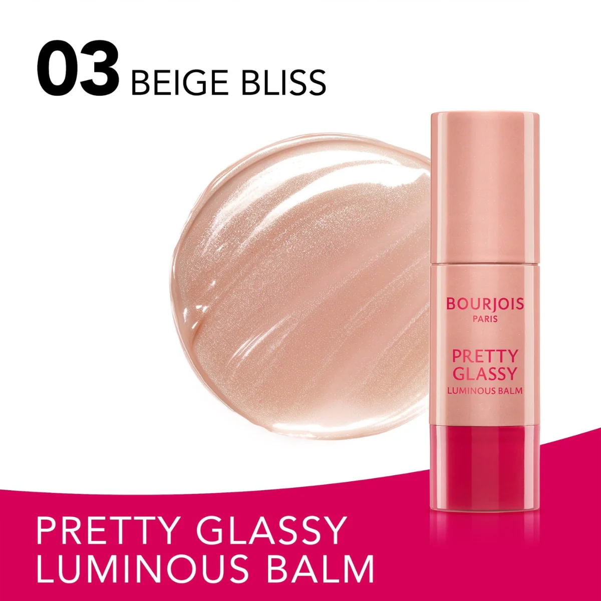 Bourjois Pretty Glassy Luminous Balm 03 Beige Bliss 5g - Image 3