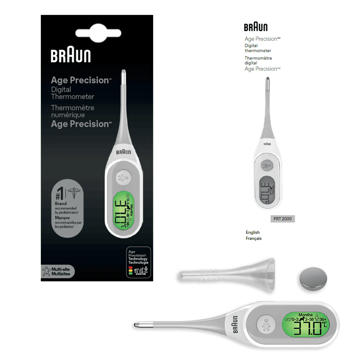 Braun Axillary Digital Thermometer Age Precision PRT2000 White - Image 5
