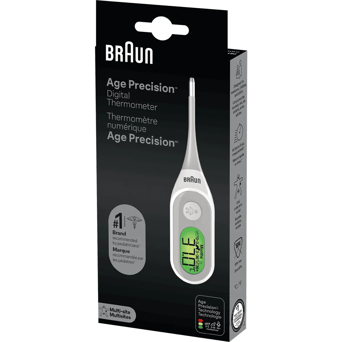 Braun Axillary Digital Thermometer Age Precision PRT2000 White - Image 6