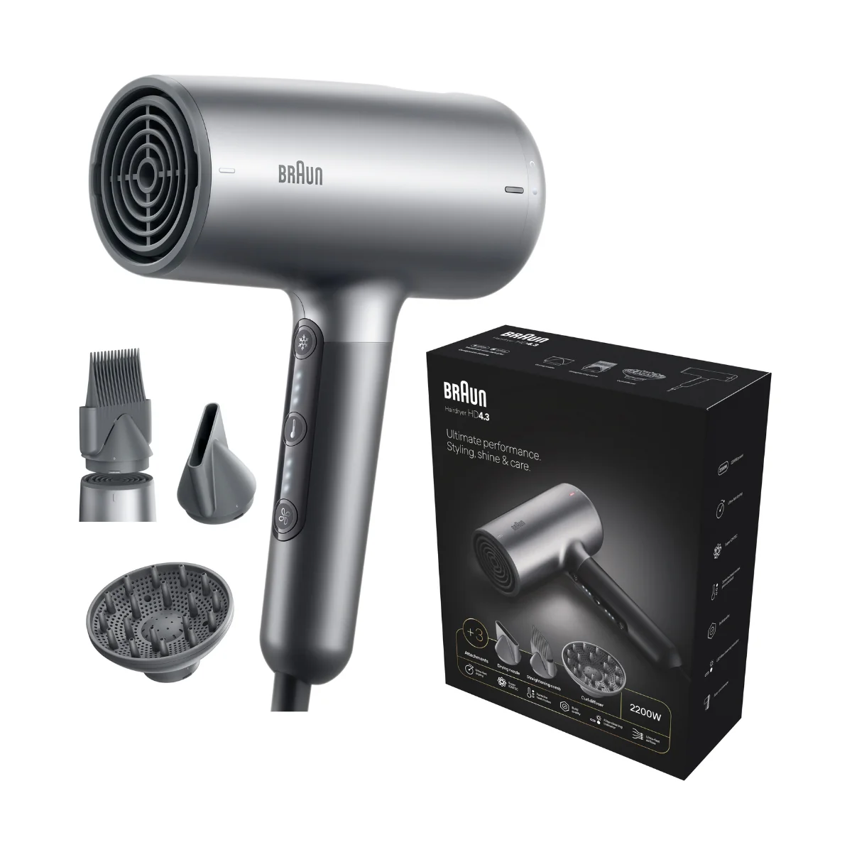 Braun Hairdryer Styling Shine & Care HD4.3 - Image 5