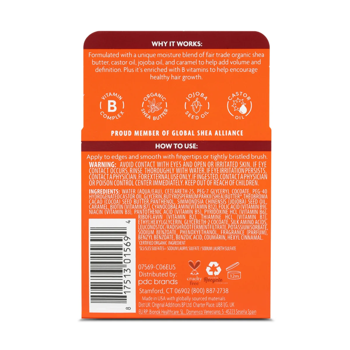 Cantu Shea Butter Extra Hold Edge Stay Gel 64g - Image 2