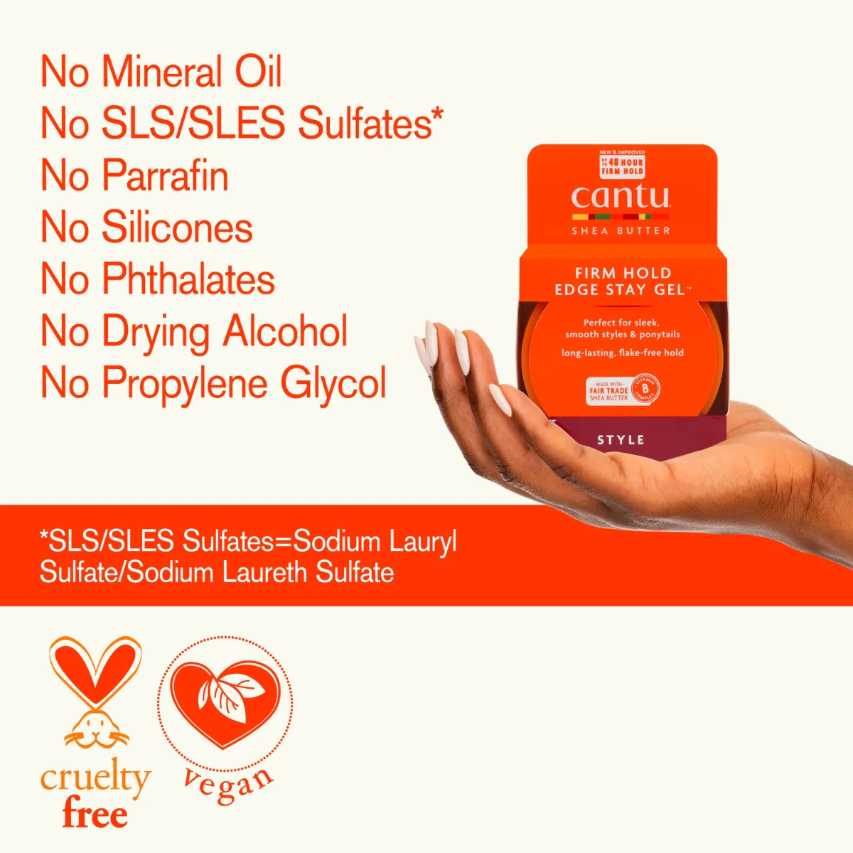 Cantu Shea Butter Extra Hold Edge Stay Gel 64g - Image 4