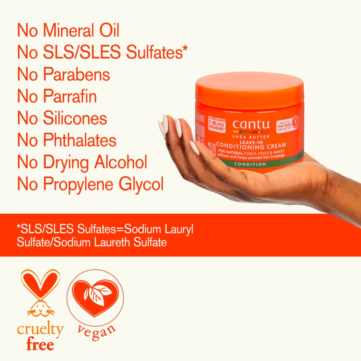 Cantu Shea Butter Leave In Conditioning Cream 340g - Image 4