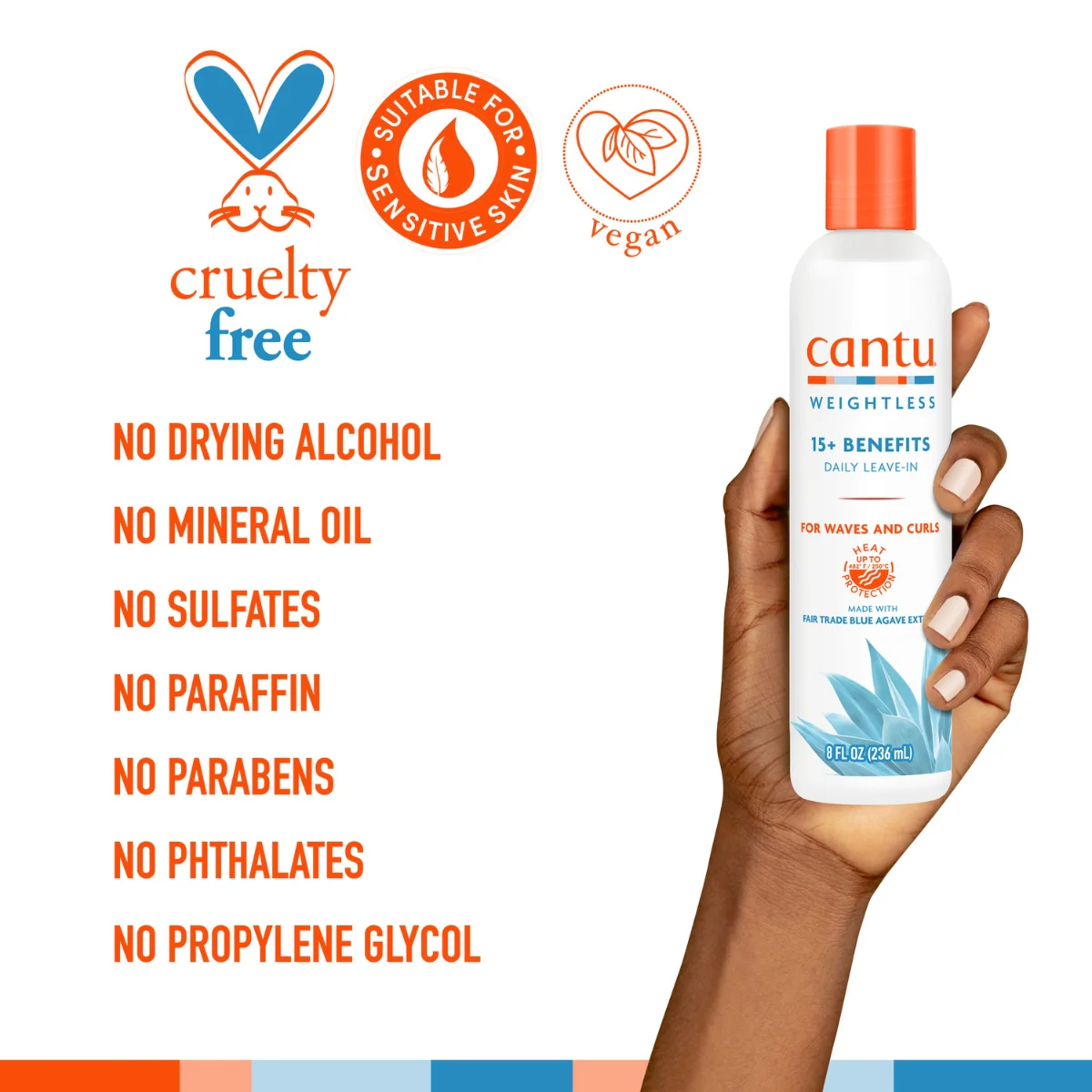 Cantu Shea Butter Weightless Daily Leave In 236ml - Image 5