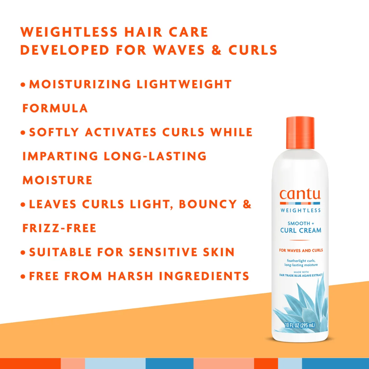 Cantu Shea Butter Weightless Smooth + Curl Cream 295ml - Image 3