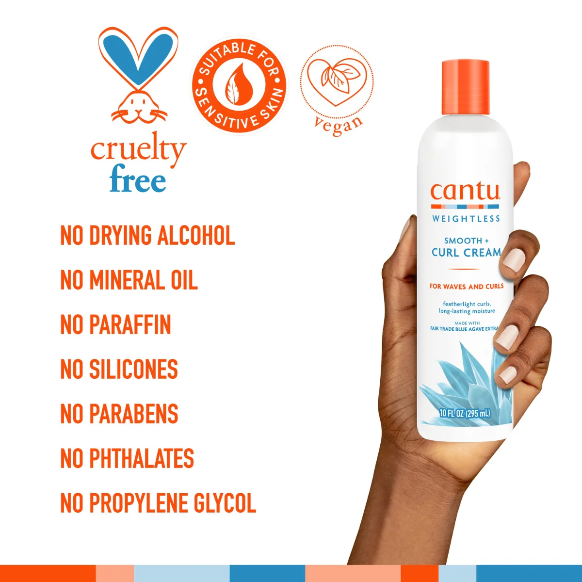 Cantu Shea Butter Weightless Smooth + Curl Cream 295ml - Image 5