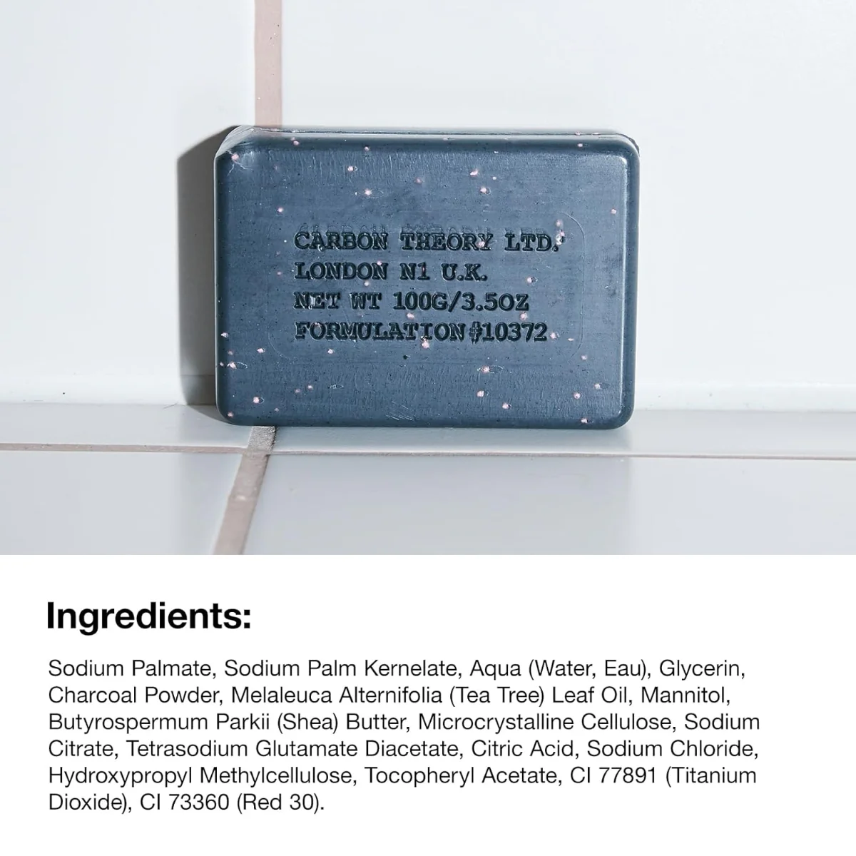 Carbon Theory Charcoal & Tea Tree Oil Breakout Control Exfoliating Body Bar 100g - Image 5