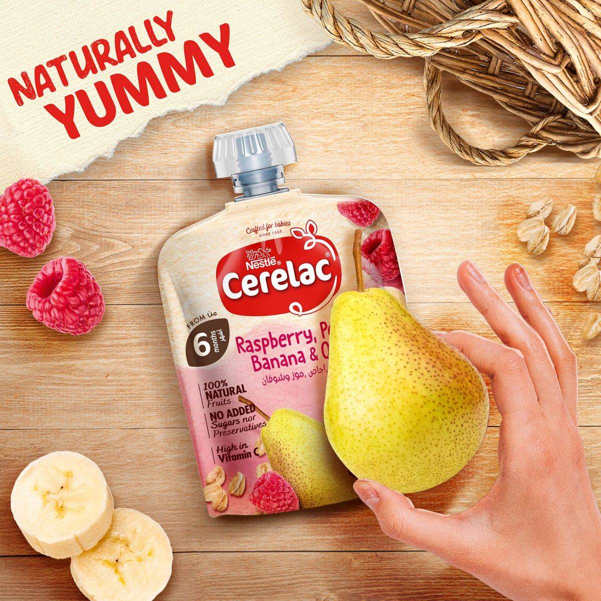 Cerelac Raspberry Pear Banana Oats 90g - Image 2