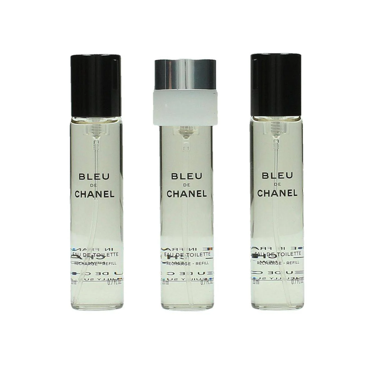 Chanel Bleu De Chanel Pour Homme Eau de Toilette 20ml x 3 Refill Travel Spray