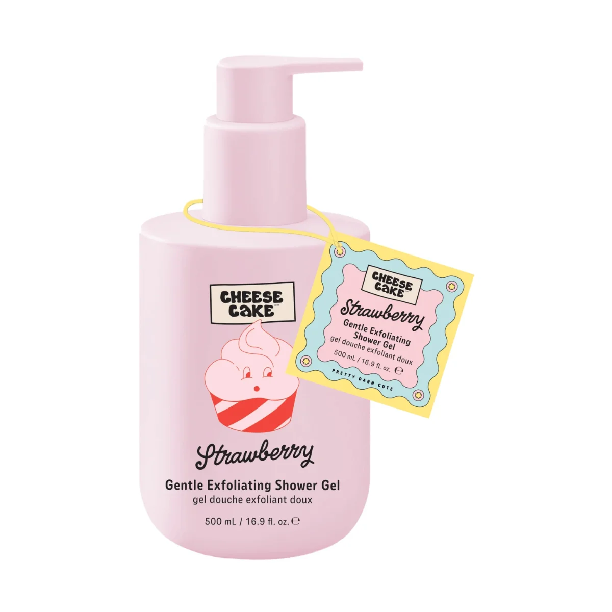 Cheesecake Gentle Exfoliating Shower Gel Strawberry 500ml - Image 2