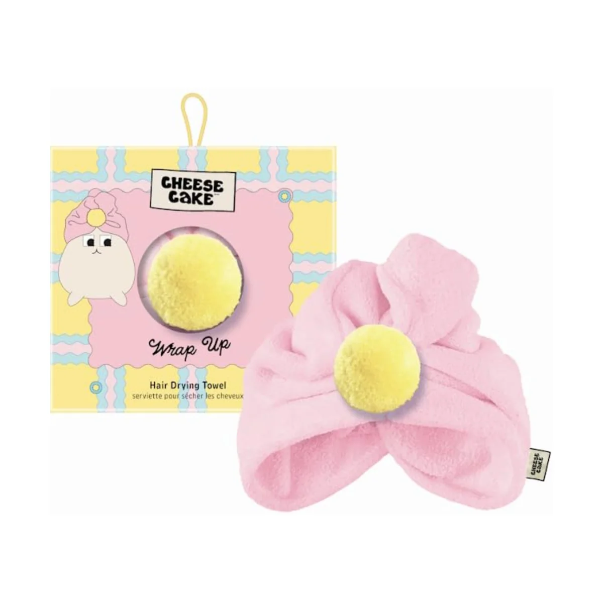 Cheesecake Wrap Up Hair Drying Towel Pink - Image 2