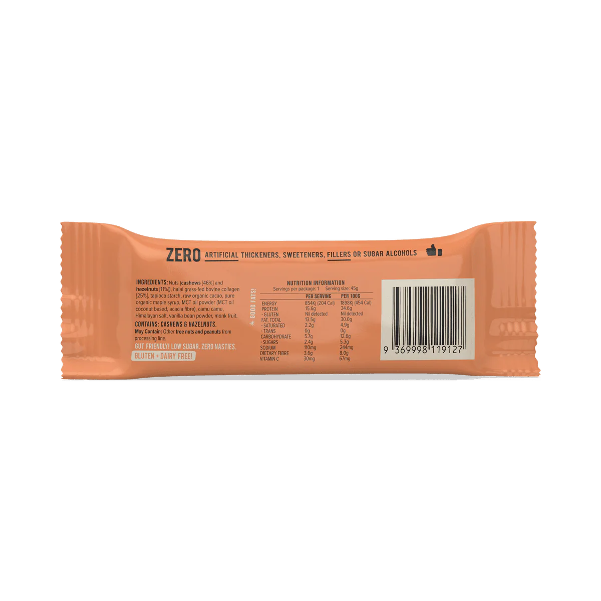 Chief Collagen Protein Bar Hazelnut Brownie 45g - Image 3