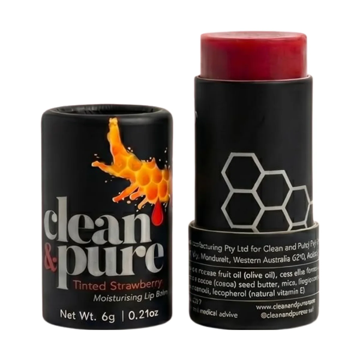 Clean & Pure Lip Balm Tinted Strawberry 6g - Image 2