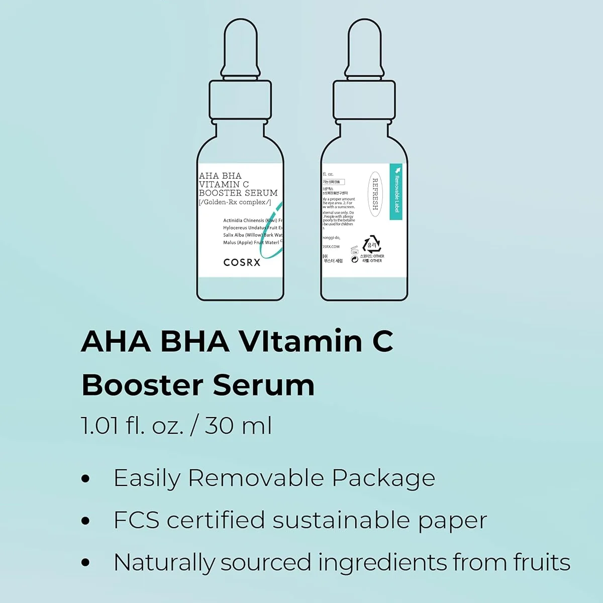 COSRX AHA BHA Vitamin C Booster Serum 30ml - Image 6