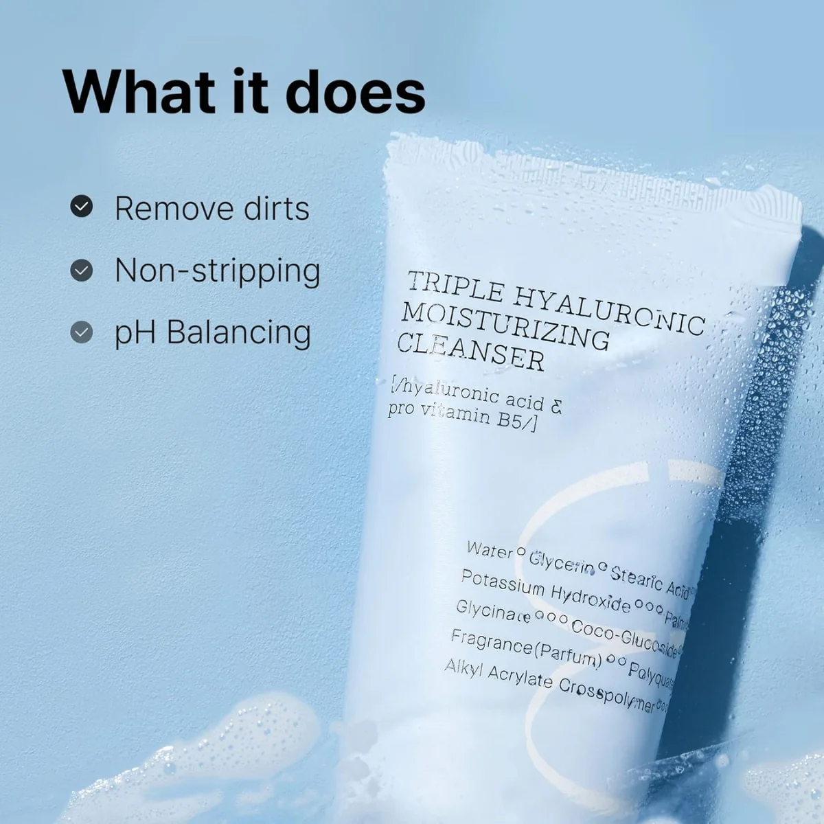 COSRX Hydrium Triple Hyaluronic Moisturizing Cleanser 150ml - Image 2