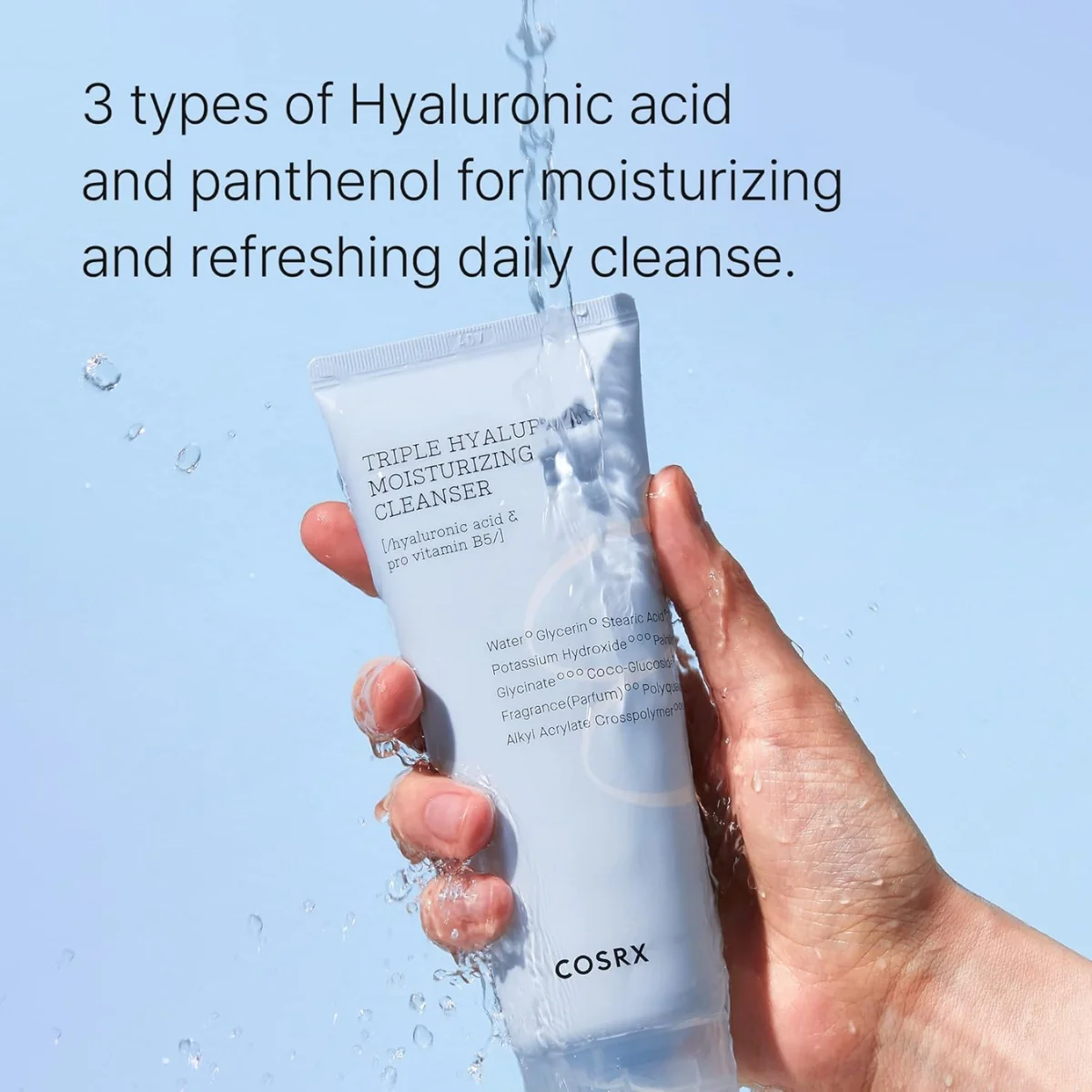 COSRX Hydrium Triple Hyaluronic Moisturizing Cleanser 150ml - Image 3