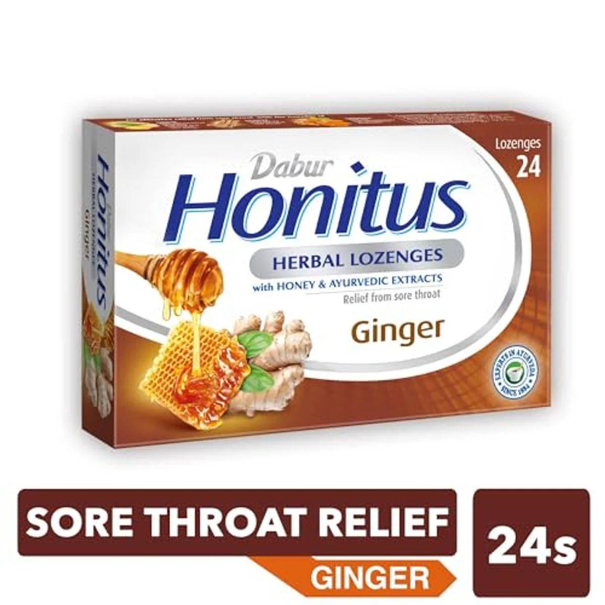 Dabur Honitus Herbal Ginger 24 Lozenges - Image 2