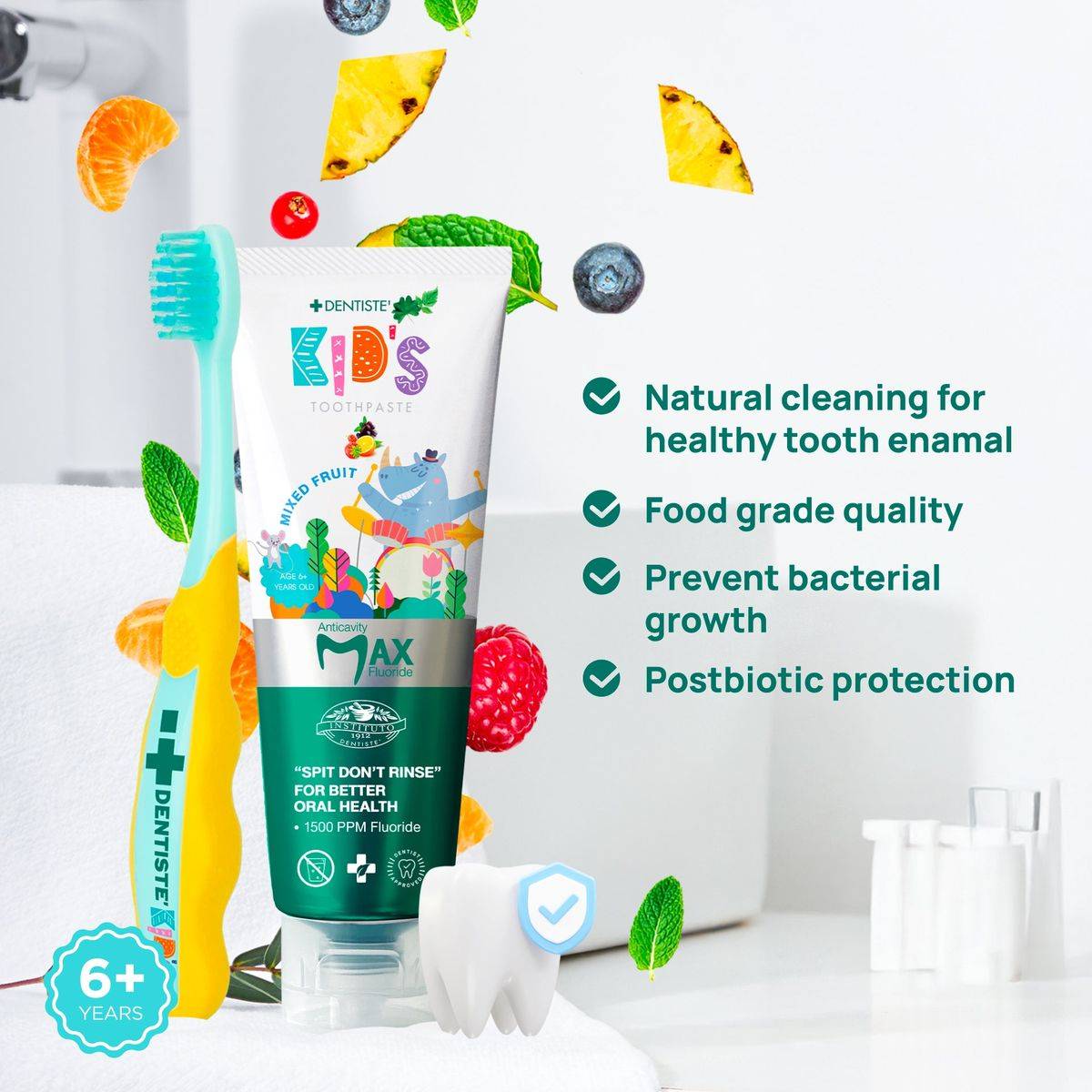 Dentiste Kids Toothpaste Mixed Fruit (6+ Years) 60g - Image 5
