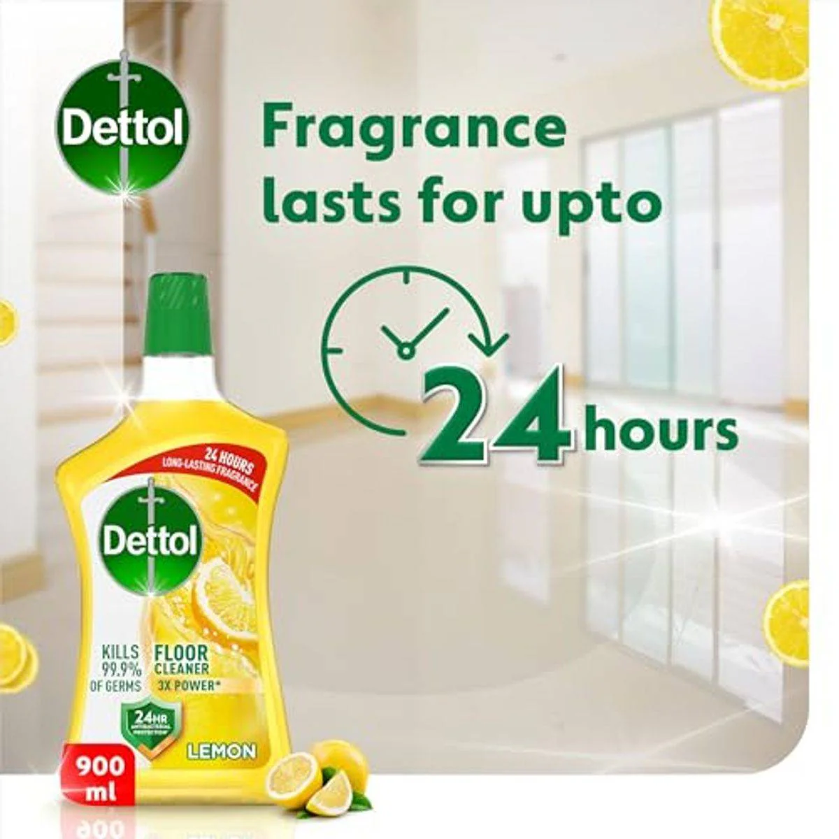 Dettol Antibacterial Floor Cleaner Lemon 900ml - Image 2