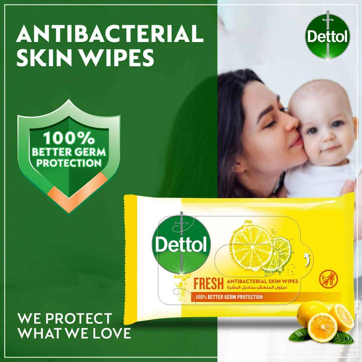Dettol Antibacterial Skin Wipes Fresh 10 Sheets - Image 3