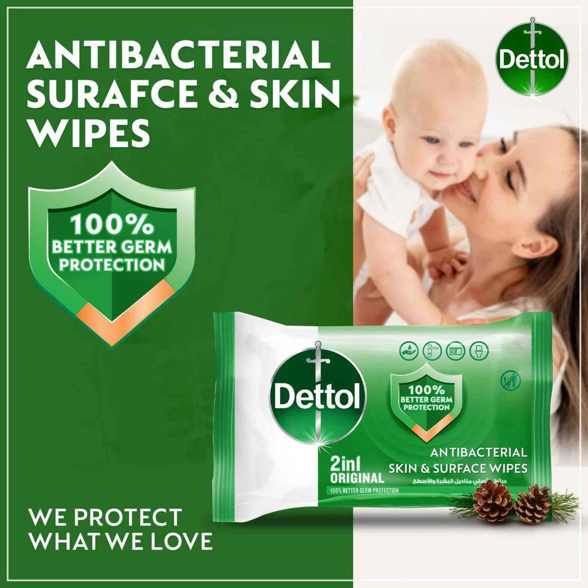 Dettol Antibacterial Skin Wipes Original 120 Sheets - Image 4