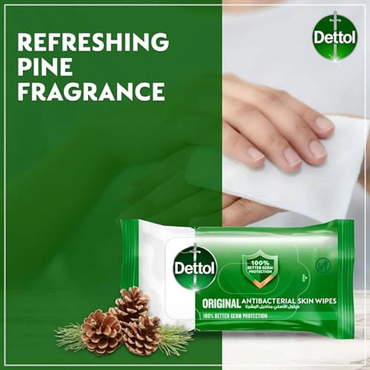 Dettol Antibacterial Skin Wipes Original 20 Sheets - Image 5