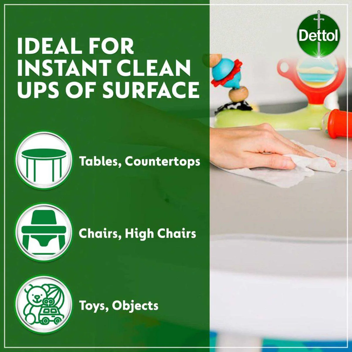 Dettol Antibacterial Skin Wipes Original 40 Sheets - Image 6