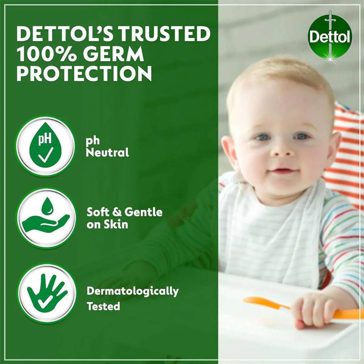 Dettol Antibacterial Skin Wipes Skincare 10 Sheets - Image 4
