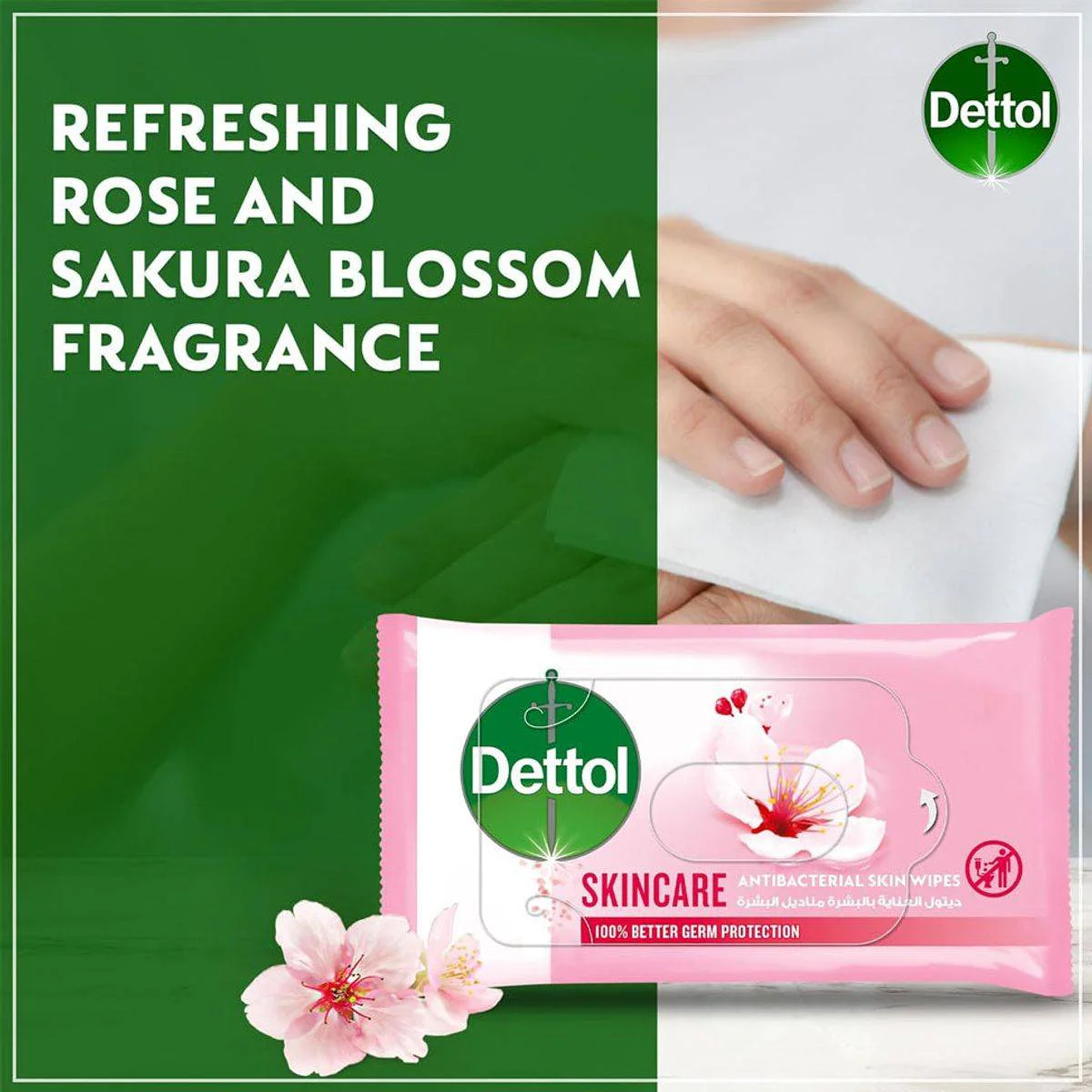 Dettol Antibacterial Skin Wipes Skincare 10 Sheets - Image 6