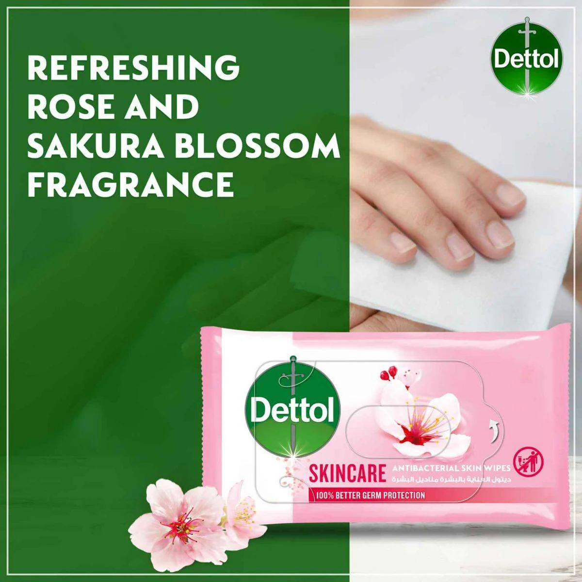 Dettol Antibacterial Skin Wipes Skincare 40 Sheets - Image 2