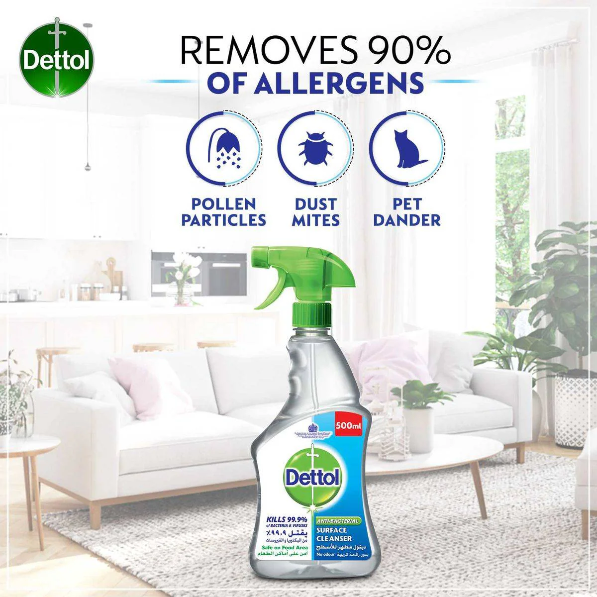 Dettol Antibacterial Surface Cleanser 500ml - Image 2