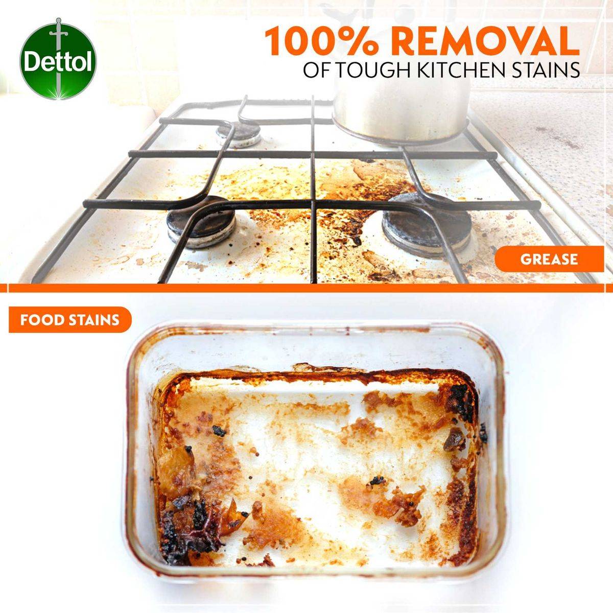 Dettol Healthy Kitchen Power Cleaner Orange 500ml - Image 4