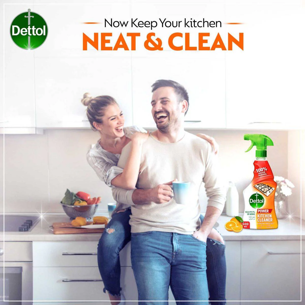 Dettol Healthy Kitchen Power Cleaner Orange 500ml - Image 5