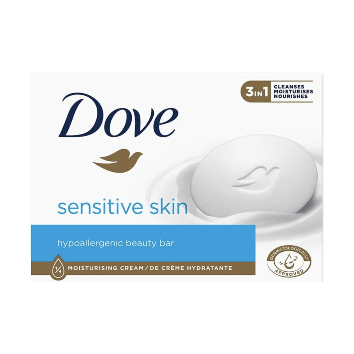 Dove Bar Soap Hypollergenic Sensitive Skin 90g