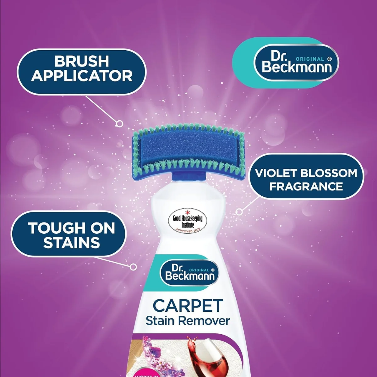 Dr. Beckmann Carpet Stain Remover Violet Blossom 650ml - Image 3