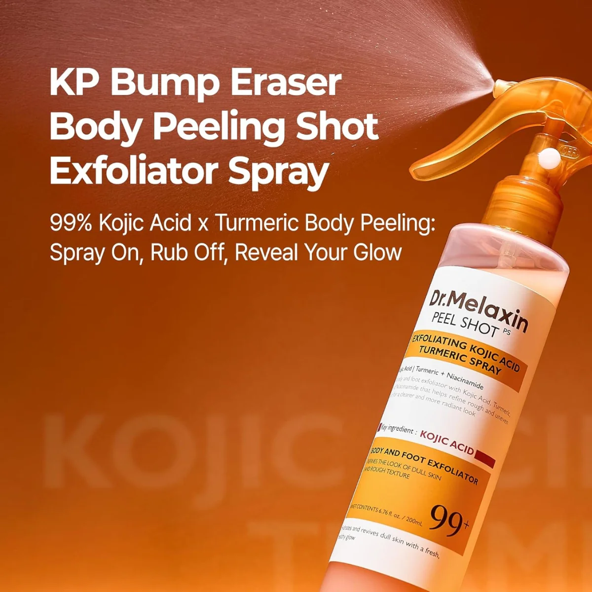 Dr. Melaxin Peel Shot Exfoliating Kojic Acid Turmeric Spray 200ml - Image 3