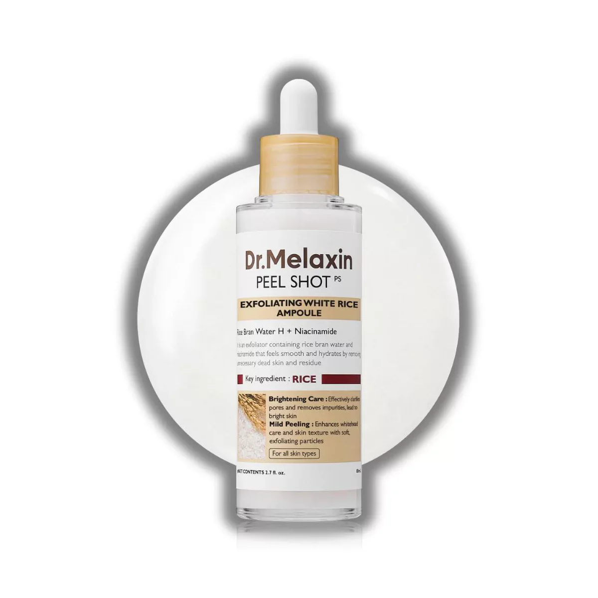 Dr. Melaxin Peel Shot Exfoliating White Rice Ampoule 80ml - Image 2
