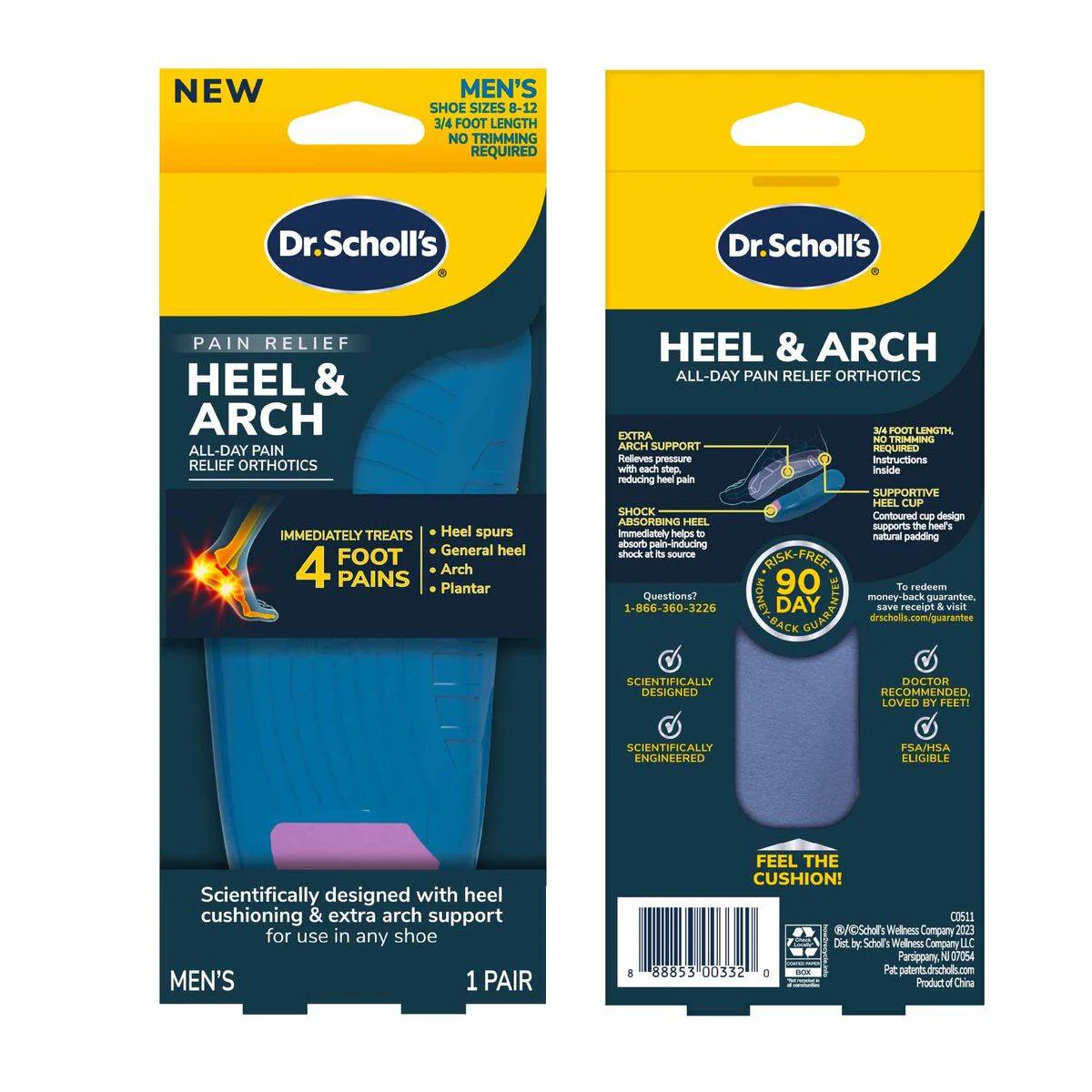 Dr Scholls Heel And Arch Pain Men 1 Pair - Image 2