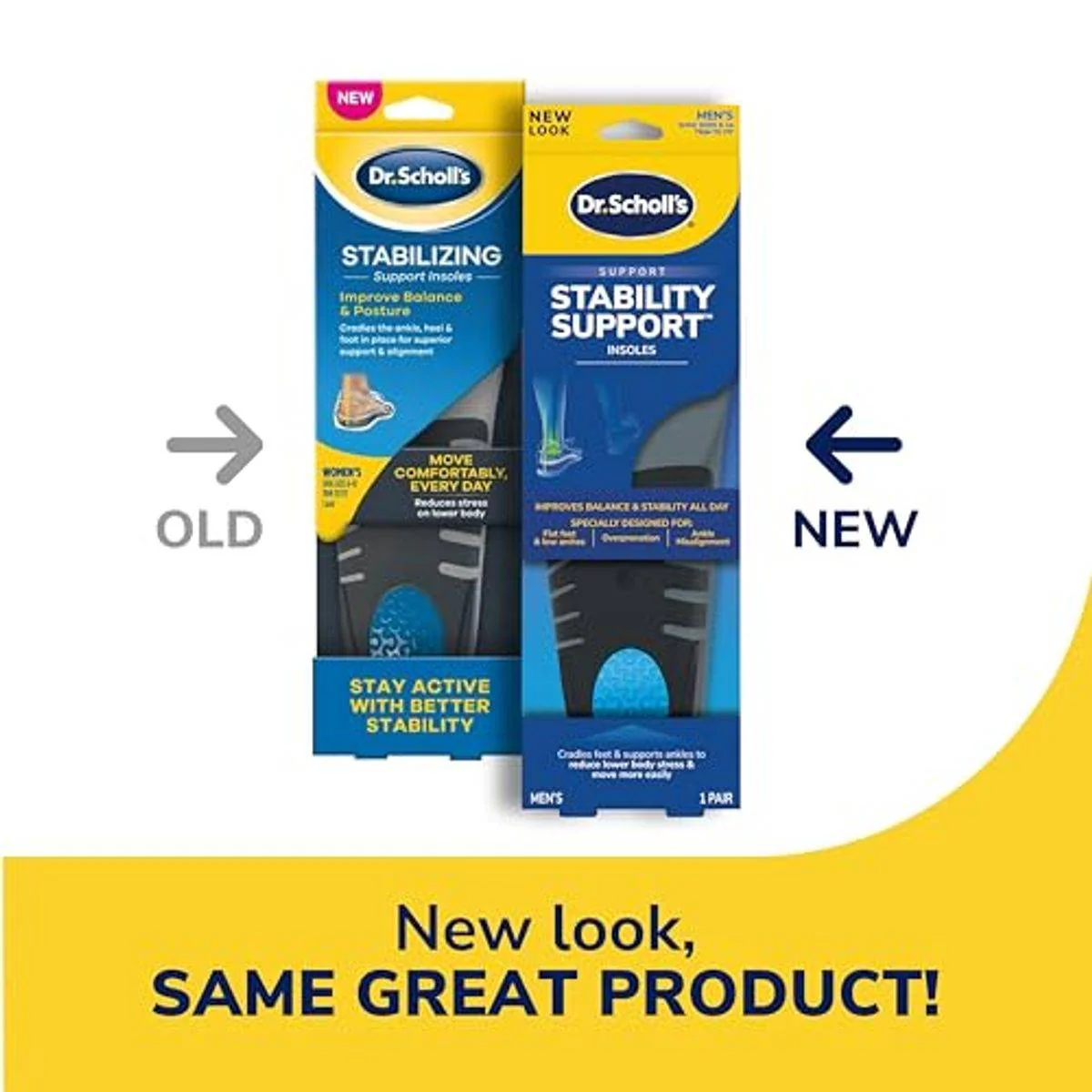 Dr Scholls Stability Support Insoles Mens 1 Pair - Image 2