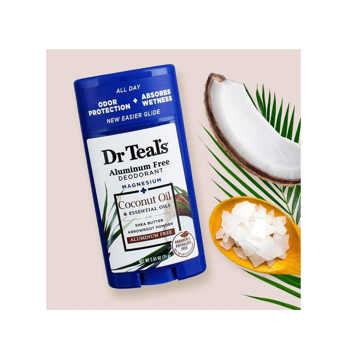 Dr Teals Aluminum Free Deodorant Stick Coconut 75g - Image 3