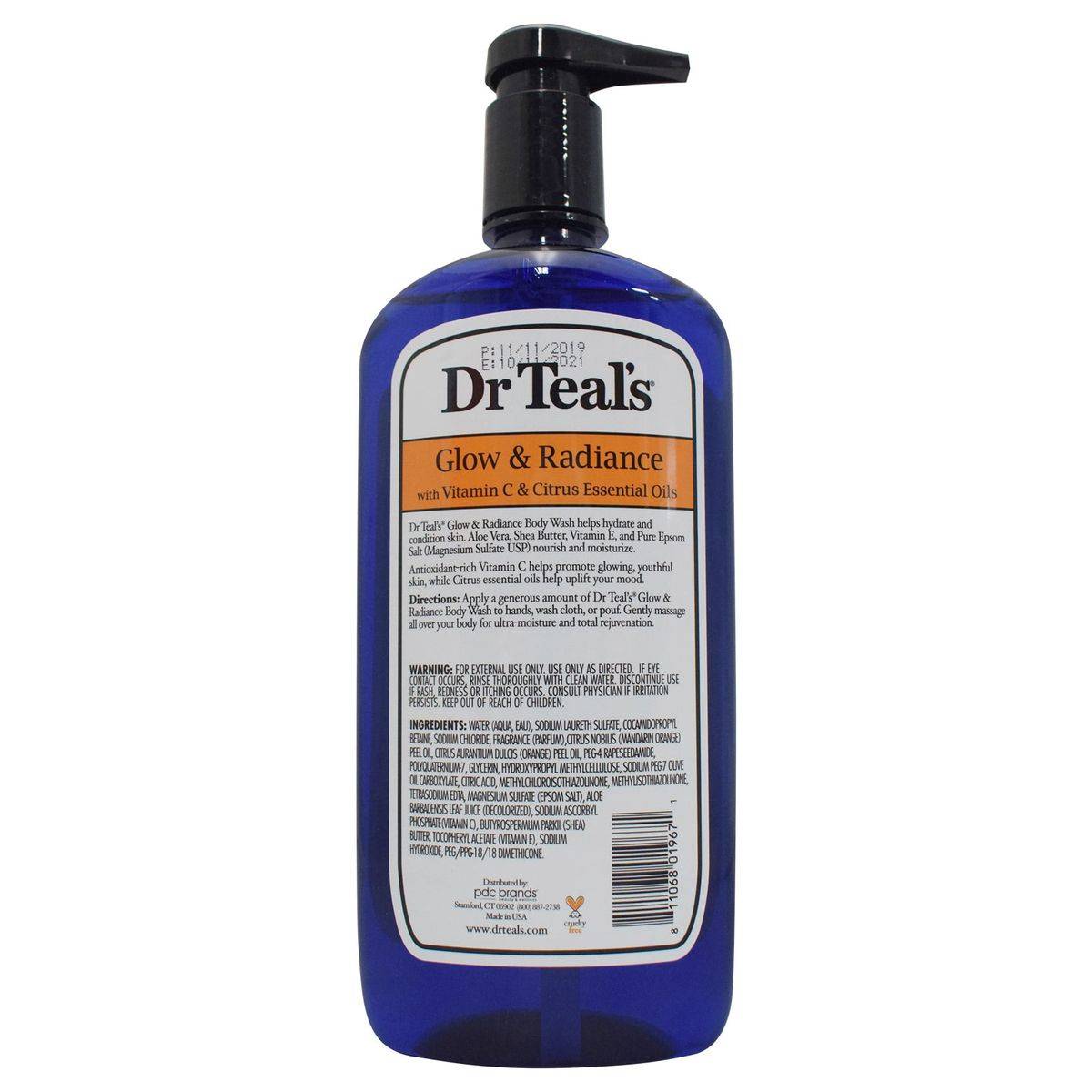 Dr Teals Body Wash With Pure Epsom Salt Glow & Radiance 710ml - Image 2