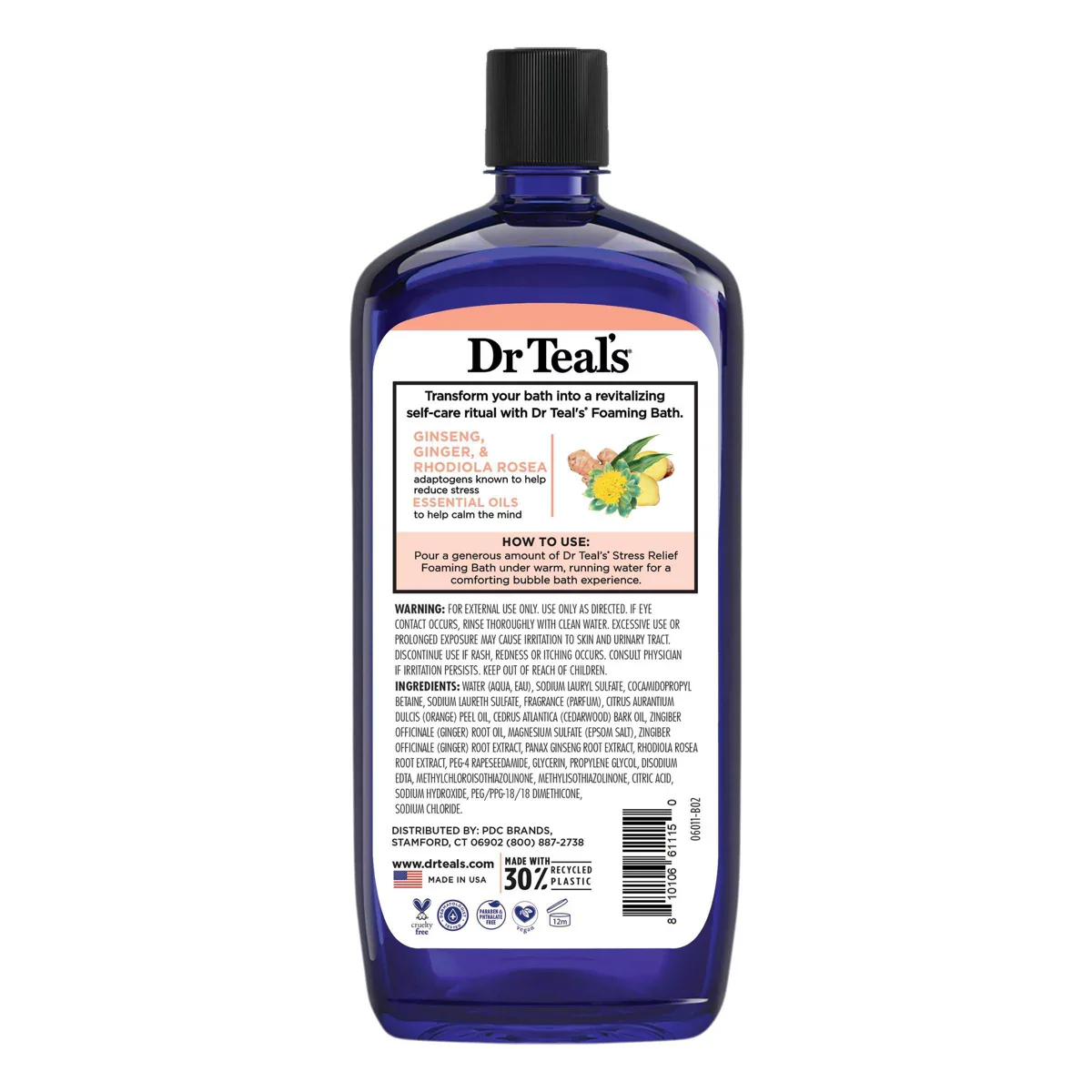 Dr Teals Foaming Bath with Pure Epsom Salt Stress Relief 1L - Image 3