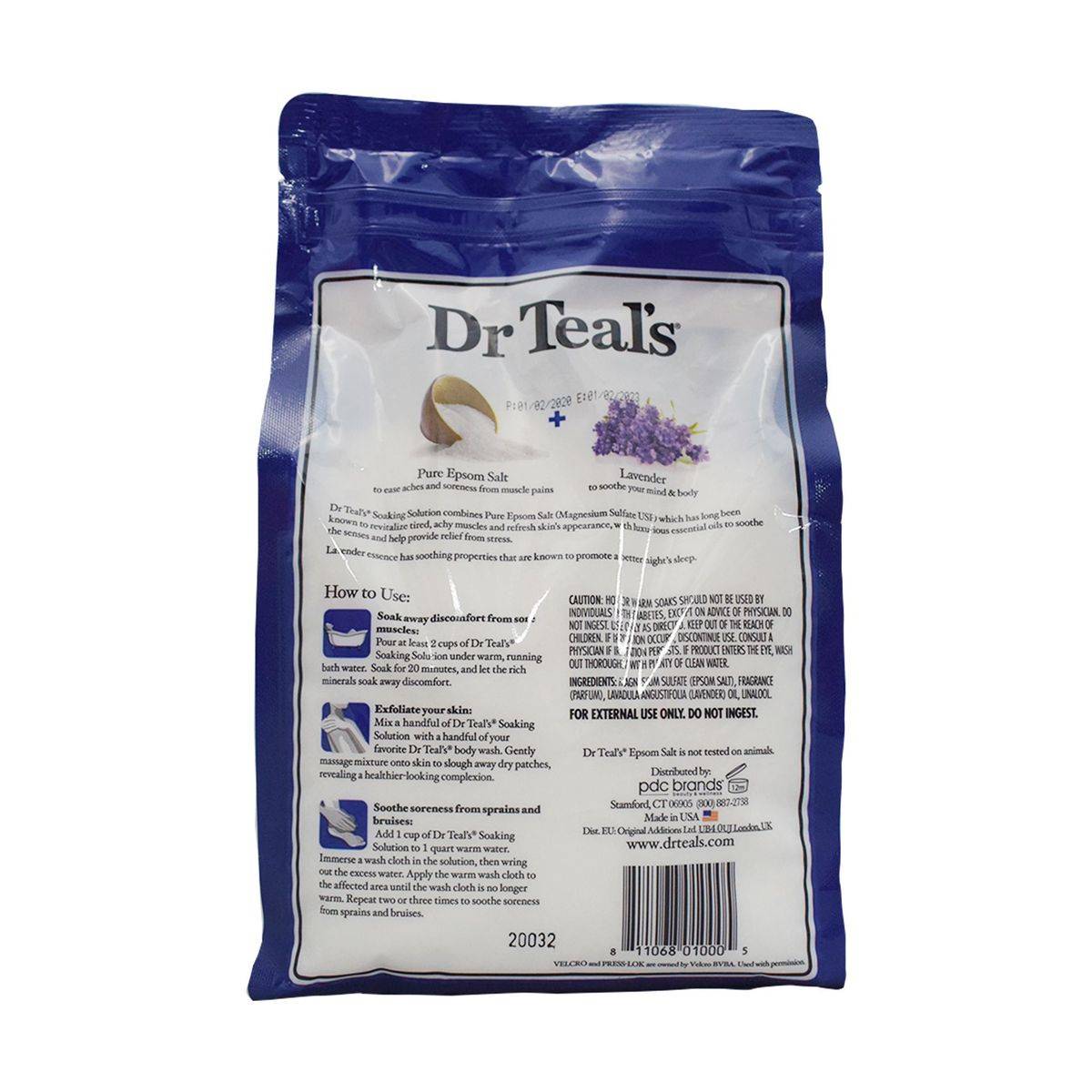 Dr Teals Pure Epsom Salt Soaking Solution Soothe & Sleep 1.36kg - Image 2