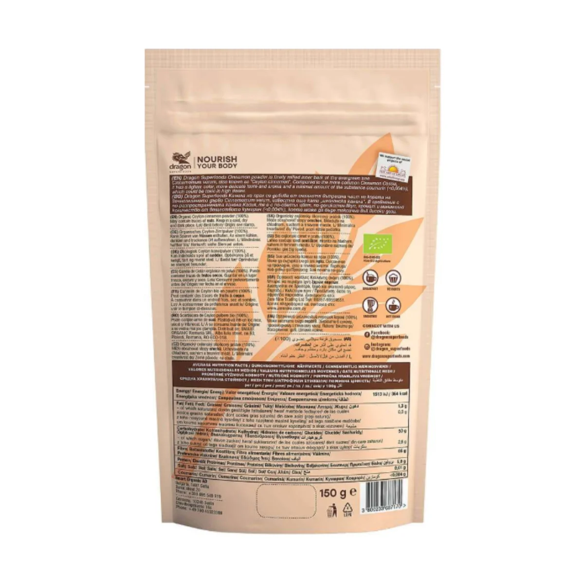 Dragon Superfoods Ceylon Cinnamon Powder 150g - Image 2