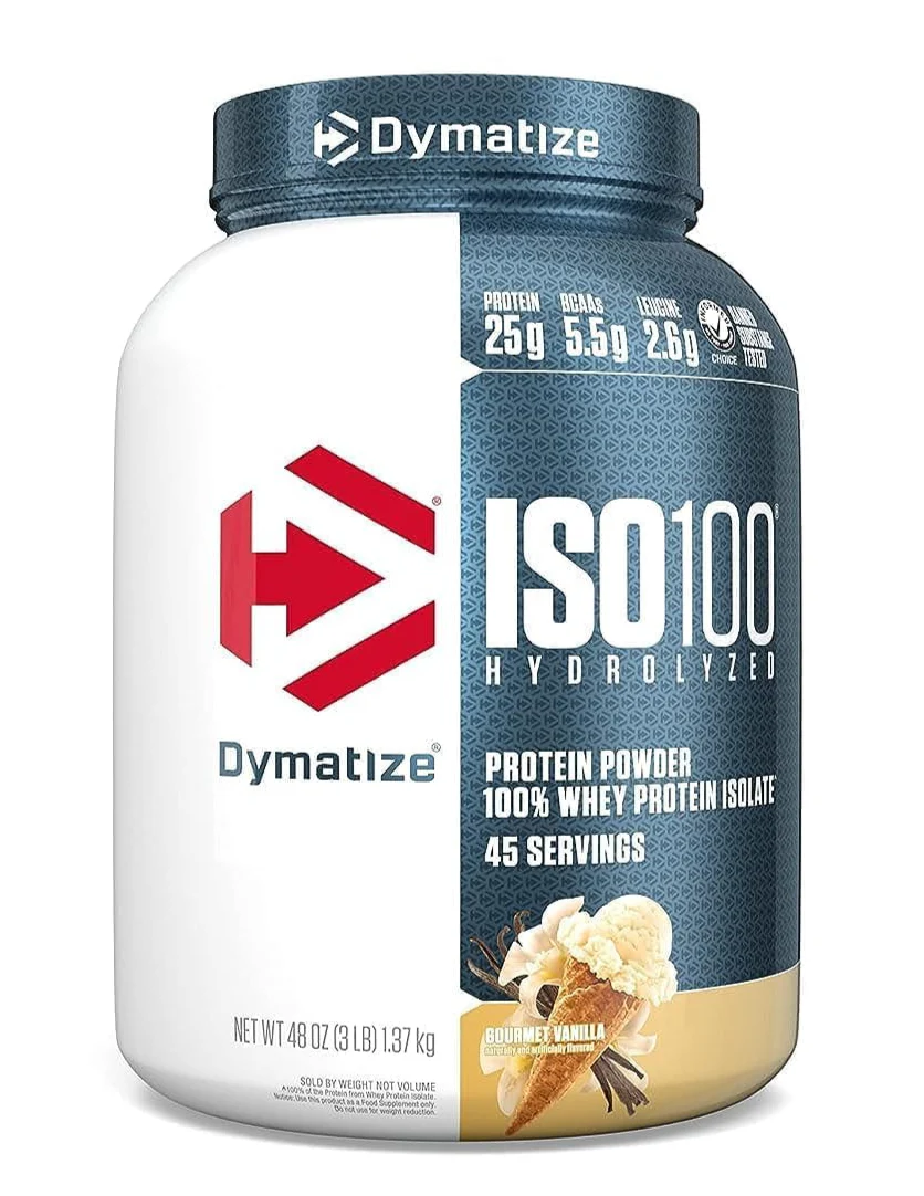 Dymatize ISO 100 Hydrolyzed 100% Whey Protein Powder Gourmet Vanilla 1.4kg