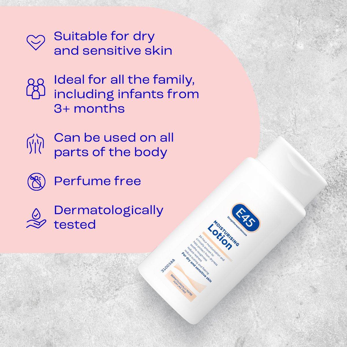 E45 Moisturizing Body Lotion 200ml - Image 3